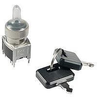 NKK Switches SK12AG13 ສະຫນັບສະຫນູນ Keylock SPDT ON-NONE-ON 3A