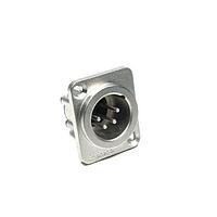 Amphenol SINE Systems AX4MDV ຕູ້ຕໍ່ຕໍ່ XLR 4 ໂພນ XLR ຜູ້ຊາຍ ຕິດຕັ້ງຢູ່ບ່ອນຕິດຕັ້ງ Chassis ແບບຕັ້ງຕົວຢ່າງ PCB ຕິດຕໍ່ດ້ວຍການກະທຳດ້ວຍເຫຼັ້ນນິເຄວີນ