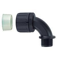 HellermannTyton 166-90113 ການປ້ອງກັນສາຍສະເພາະ HelaGuard ບໍ່ເປັນເຫລືອງເຫລືອງ IP68 ການຕິດຕັ້ງ, 90-ມຸມມອງ, NPT Thread, 0.50" ພື້ນທີ່, PA66, ສີດຳ, 10/ຊຸດ