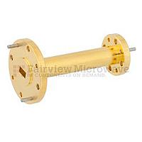 Fairview SMW15TS22001 WR-15 to WR-22 Waveguide Transition 2 Inch Length Using UG-385/U to UG-383/U Flange