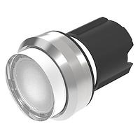 EAO 45-2231.32K0.000 Switch Actuators Illuminated pushbutton actuator white transparent lens raised above bezel momentary front metal housing plastic