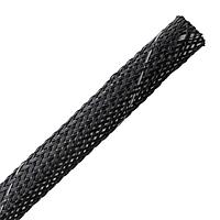 HellermannTyton 170-03102 ຜ້າຖົງຖືກອະນຸຍາດໃຫ້ຂະຫນາດເພີ່ມໄດ້ປະເພດ Braided Sleeving (Halar), ຂະໜາດ 0.38" ຜົມ, ສີດຳ, 125 ຟຸດ/ລົດ