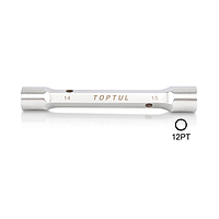 TOPTUL AEBE2426 wrench ເຕົ້າສຽບປາຍຄູ່ (24x26mm, L=190mm)