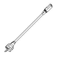 Volex 17850 10 C3 ສາຍພະລັງ AC 3 x 1.0mm2 10A/250V 6FT 5IN (2.0m) ສີດຳ