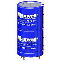 Maxwell Technologies BCAP0350 P270 S18 ຖ້ວມຮູບສະກຸນ 2.7V 350F 0.75mA ESR=3.2mOhms