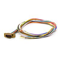 Cinch DCDM-15S6E5-18.0B ຂໍ້ມູນ Micro-D D-Sub Connectors MICRO 15 SKT 18" RBW