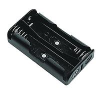 Eagle Plastic Devices 12BH321-2AS-GR ຕິດຕໍ່ແບດເຕີຣີຮູບສະກຸນ, ຄລິບ, ຖານຢູ່ & ສປຣິງ 57x16x32mm, ມີສະຫນັບສະຫນູນສໍາລັບ 2 x AA ເຊວ (ການແບ່ງພາກ) ຕົວຕໍ່ສາຍສອງ