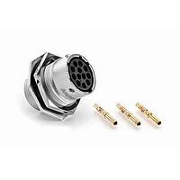 Amphenol SINE Systems RT071823SNH-K ຊຸດຕິດຕໍ່ Jam Nut Recpt Socket 16Awg 23 pin