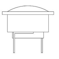VCC 2620QK4 ຕົວຊີ້ນທາງພານເນອນຕິດຕັ້ງບົດຂາງ ສີຂາວກະຈາຍແສງ ຮູບເຂດຕິດຕັ້ງ 7/8"