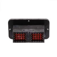 Amphenol SINE Systems ARC12-40PB ປຸ່ມສອກເກັດ 40 ຕໍ່ຕຳແໜ່ງ, ປະຕູຮັບ, ຕິດຕໍ່ດ້ວຍຫົວກະດູກ, ຂະໜາດ 16, ການແຊກດ້ວຍການສະກັດສະຍຸດສໍາລັບ Jackscrew, ກະທົບກະດູກ B, ມີຂອງປະຕູ