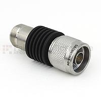 Fairview  SA18N5WA-04 4 dB Fixed Attenuator N Male To N Female Up To 18 GHz Rated To 5 Watts With Black Aluminum Heatsink Body