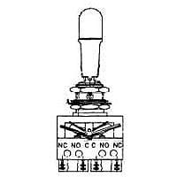 Honeywell 64AT22-7E ສະແກນສະລອງ Toggle Switches 4PDT 3POS QC TERM LOCKING LVR TOGG SW