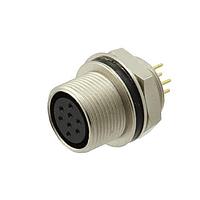 Adam Tech SD-PNL08-FFTRH-PX0-000 ປຸ່ມຕິດຕໍ່ CONN RCPT FMALE 8POS ທອງ ບົດບາດ