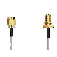 GCT (Global Connector Technology) CABLE 243 RF-0200-A-1 ສາຍສະບັບ RF SMA STR Plug2SMA STRJck R BH Mt ມີ O-ring IP67/IP68 200mm