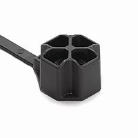 HellermannTyton 157-00292 ຂາຍຢືບສາຍສະໜອງ M12 Stud Mount Tie, 7.5" Tie, 80lb Tensile Strength, PA66HIRHS, ສີດຳ