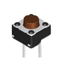 Diptronics DTST-66N-V ບາສິກ ສະວິດຊ໌ 6x6 160gf ສີນ້ຳຕານ T/R