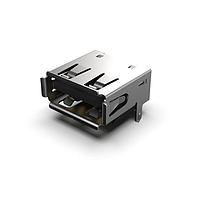 GCT (Global Connector Technology) USB1046-GF-0270-L-B-A ຕົວເຊື່ອມ USB Type A USB A Skt, ຕິດຕັ້ງດ້ານບູດ, SMT, R/A, GF, ສີດຳ, ມີກັບປົກ 2.7mm, T&R