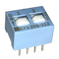 CTS Electronic Components 206-212S ສະຫນັບ DIP 2 ສ່ວນສະຫນັບ DPDT