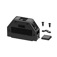 Amphenol CONEC 16-001850E ຝາປົກກັນການດຶງສາຍ Strain Relief Backshell 50 POS ຜະລິດພາສຕິກສີດຳ