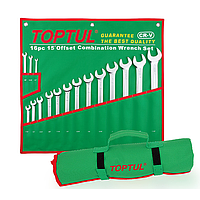 TOPTUL GBAA1602 ຊຸດ wrench ປະສົມປະສານຍາວ (16 pcs)