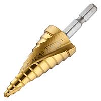 TOP Kogyo ESD-422SG Hexagonal shank spiral step drill (titanium coated) (85mm)