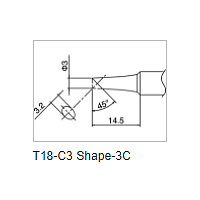 HAKKO T18-C3 ເຄັດລັບ Soldering