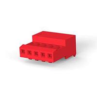 AMP Connectors - TE Connectivity 3-641190-5 ຮູງຮັບ Receptacle Housing RCPT 5POS .100 ແດງ 22 AWG