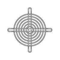 Sanyo Denki 109-149 ກາດປ້ອງກັນນິ້ວພັງລົມ 52mm Guard, Outlet, Silver