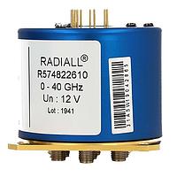 Radiall R574833400 ສະຫນັບສະຫນູນ Coaxial Switches SP4T Terminated Ramses SMA2.9 40GHz Latching Indicators 28Vdc Pins Terminals