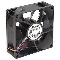 Delta Electronics, Inc. QFR0824UHP5 ພັງລົມ Axial DC Axial, 80x80x25mm, 24VDC, 65.55CFM, 5.52W, 50dBA, 5400RPM, Tach/PWM, IP55