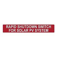 HellermannTyton 596-00887 ປ້າຍປະກັບແສງອາທິດ Solar Label, Reflective, Photovoltaic System Shutdown, 6.5" x 1.0", VL, ແດງ, 50/roll