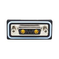 NorComp CDFR7W2213L211 Mixed Contact D-Sub Connectors 7W2 R/A solder F FL 4-40 int thrd 20 Amp