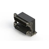 EDAC 663-025-264-03A ຕູ້ສະຫນອງ Dual Port D-Sub ມຸມຂວາ ຕູ້ສະຫນອງ Dual Port D-Sub