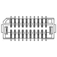 Amphenol Commercial Products G846A18221T4EU ສາຍສົດທີ່ມີຝາປົກປ້ອງສູງຕໍ່ບອດ 1.0mm Pitch,STR SMT,2x9PIN,15u" Gold, NY9T,T&R W/CAP,LATCH Type,Color-White