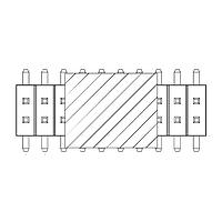 Amphenol Commercial Products G802M008315YAHR ພິນສະຕຣິບພິນເຮດເດີ 1.27mm*1.27mm Pitch STR SMT,2x4Pin,FULL G/F,HTN,4.0mm*1.0mm_5.5mm,W/CAP