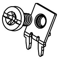 Keystone Electronics 8184-7 ຂໍ້ຕໍ່ສະກຣູ SCREW TERMINAL W/ YELLOW SCREW HEAD