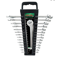 TOPTUL GAAC1401 14PCS 15° Offset ຊຸດ wrench ປະສົມປະສານປະສິດທິພາບສູງ