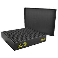 Protektive Pak 38709 ຜະລິດຕະພັນຄວບຄຸມປ້ອງກັນສະຕາຕິກ INPLANT HANDLER, ປັບໄດ້, 30 CELL, 4 x 7-3/4 x 1 IN