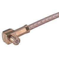 HUBER+SUHNER 16_MCX-50-1-7/111_NH ຕົວເຊື່ອມ MCX ປັ້ນມຸມຂວາ ປຸ່ມສາຍສະເກັບ (ຜູ້ຊາຍ)