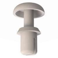 Essentra Components 27SR102130 ສແນບ ຣິເວດ Snap Rivet, .102-.106 ຮອນ, .039-.079 ຄວາມຫນາຂອງແຜ່ນ