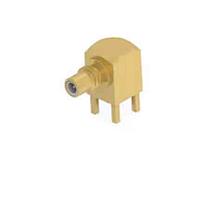 Linx Technologies - TE Connectivity 2477168-1 ຂໍ້ຕໍ່ Coaxial SMC Jack ມຸມຂວາ, ພວງຜ່ານ PCB, ທອງທອງຄຳ, PTFE, 10 Ghz, 50 Ohm