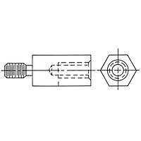 RAF Electronic Hardware 4681-1032-S-12 ສະໂຕນອຟ 1/2 ເຮັກຊ X 1.00 ຄວາມຍາວ ເຮັກຊ ຜູ້ຊາຍ-ຜູ້ຍິງ Standoff