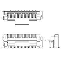 KYOCERA AVX 046251045010846+ ບອດມາວນ 0.5mm Pitch 45pos Ve rt Flip Lock Au