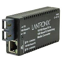 Lantronix M/E-PSW-FX-02(SM)-UK ອຸປະກອນແປສື່ສານ MINI 10/100BASETX ເປັນ 100BASEFX SWITCH, SC SM, 20KM ມີ UK