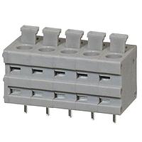 Same Sky (formerly CUI Devices) TBL009V-500-05GY-2GY ບລັອກຂໍ້ຕໍ່ຄົງທີ່ Terminal block, screwless, 5.00, Vertical, 5, Gray w Gray Button