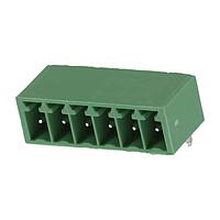 Molex 39502-6006 ຫົວຂໍ້ 3.5MM EURO HEADER RA O HEADER RA GRN 6CKT