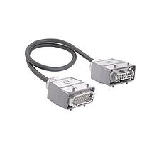 HARTING 20871469001200 ຕໍ່ພວມພະລັງງານຫນັກ Han 16E ສາຍພະລັງງານ, ຝາລັງເຫຼັ້ມເຫຼັ້ມສອງຂໍ້ມະນຸດເຫຼັ້ມເຫຼັ້ມ, ທາງເຂົ້າດ້ານບູງ, ປະເພດຜູ້ຊາຍ/ຜູ້ຍິງສອງຂໍ້ສິ້ນ, UL2237 ລາຍການ, 2.0m