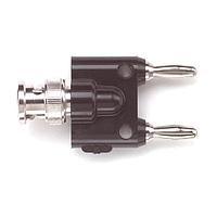 Pomona Electronics 1270 ຕົວແປ RF - ລະຫວ່າງຊຸດ ADAPTER,BNC MALE TO DOUBLE BAN PLUG