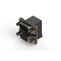 EDAC 663-009-364-003 ຕູ້ສະຫນອງ Dual Port D-Sub ມຸມຂວາ ຕູ້ສະຫນອງ Dual Port D-Sub