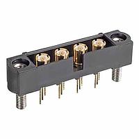 Harwin M80-MV312M3-04 ພາວເລີ້ມໃຫ້ບອດ MALE VERT 4.5 COAX 4 POS 6 GHz 50 Ohm